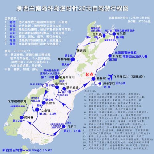 澳大利亚新西兰旅游路线（澳洲新西兰12日游费用）