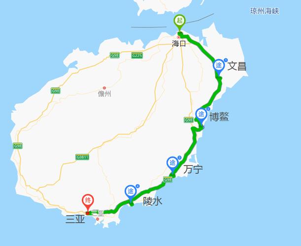 海南岛中线最佳旅游路线（海南岛 中线）