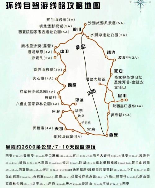 关于西安开车去宁夏旅游路线的信息