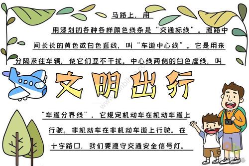 中学文明出行手抄报（中学生文明出行手抄报内容）